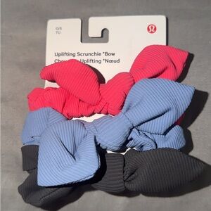 lululemon athletica Uplifting Scrunchie Set - Pink, Blue, Black